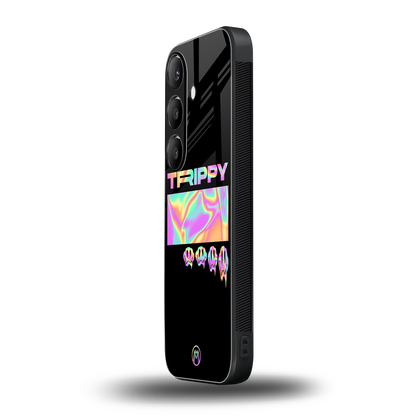 trippy trippy back phone cover | glass case for samsung galaxy s24 plus