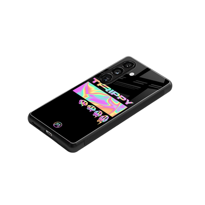 trippy trippy back phone cover | glass case for samsung galaxy s24 plus