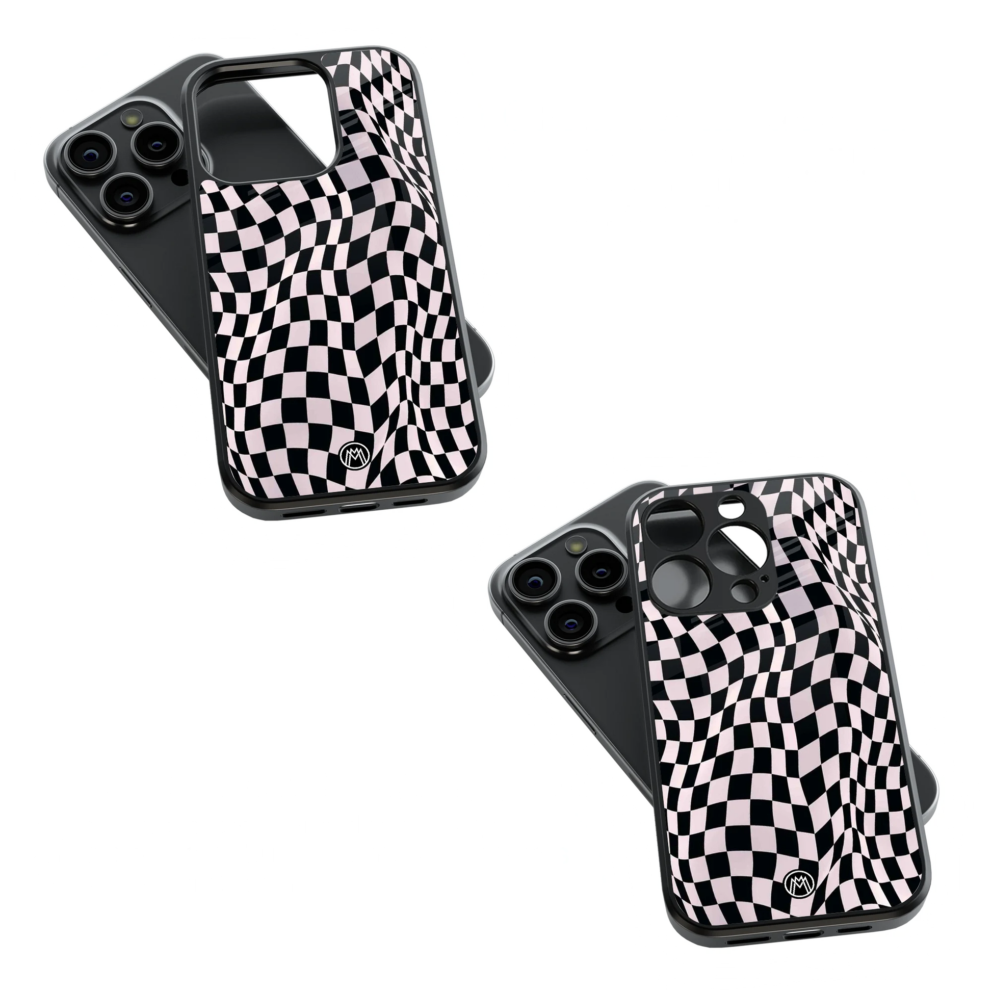 Trendy Glass Back Mobile Case for iPhone, Samsung, Redmi, OnePlus, Google Pixel, Motorola