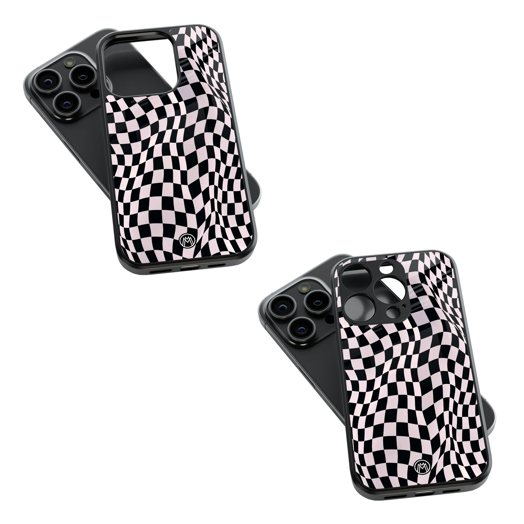 Trendy Glass Back Mobile Case for iPhone, Samsung, Redmi, OnePlus, Google Pixel, Motorola