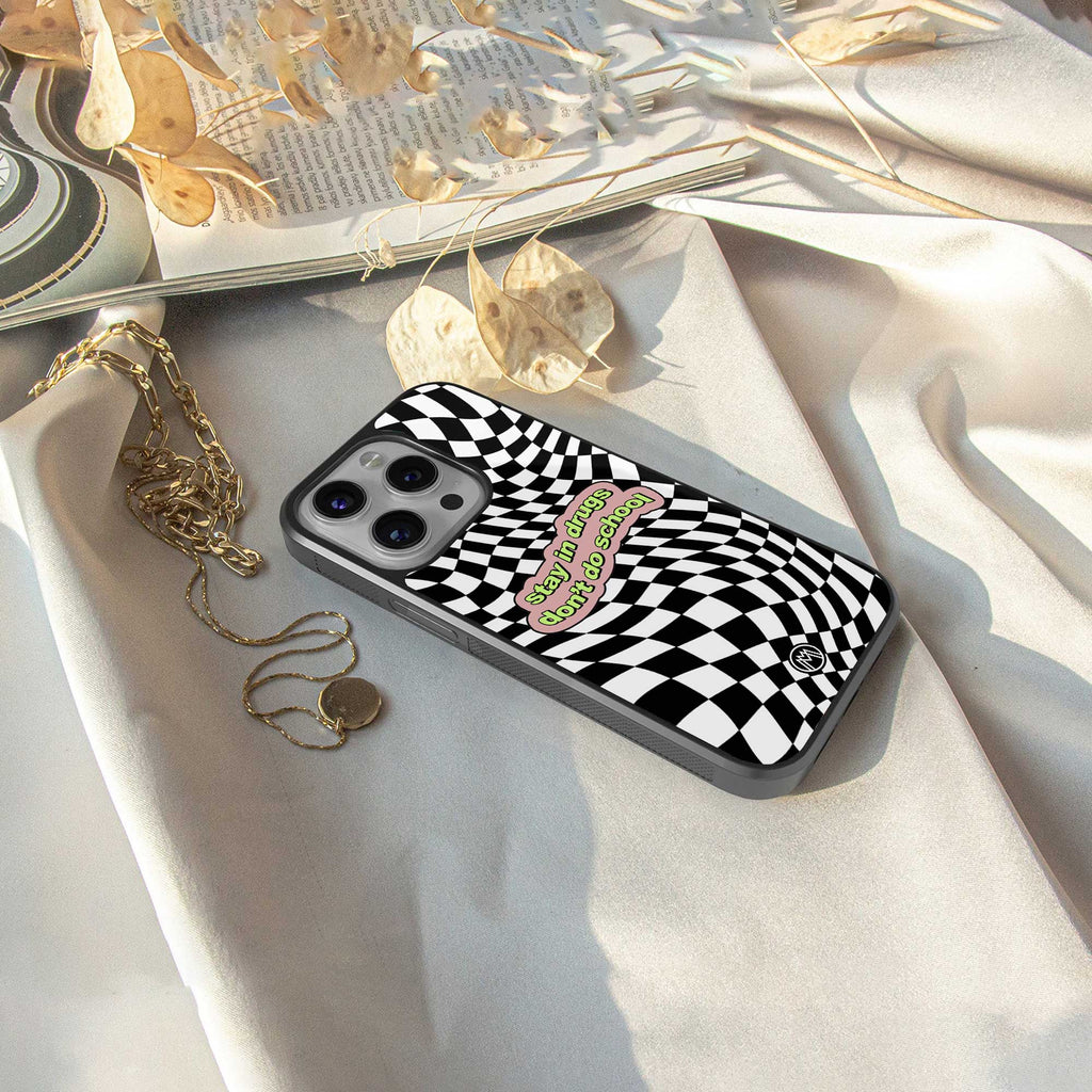 trippy high life back phone cover | glass case for iphone 13 pro
