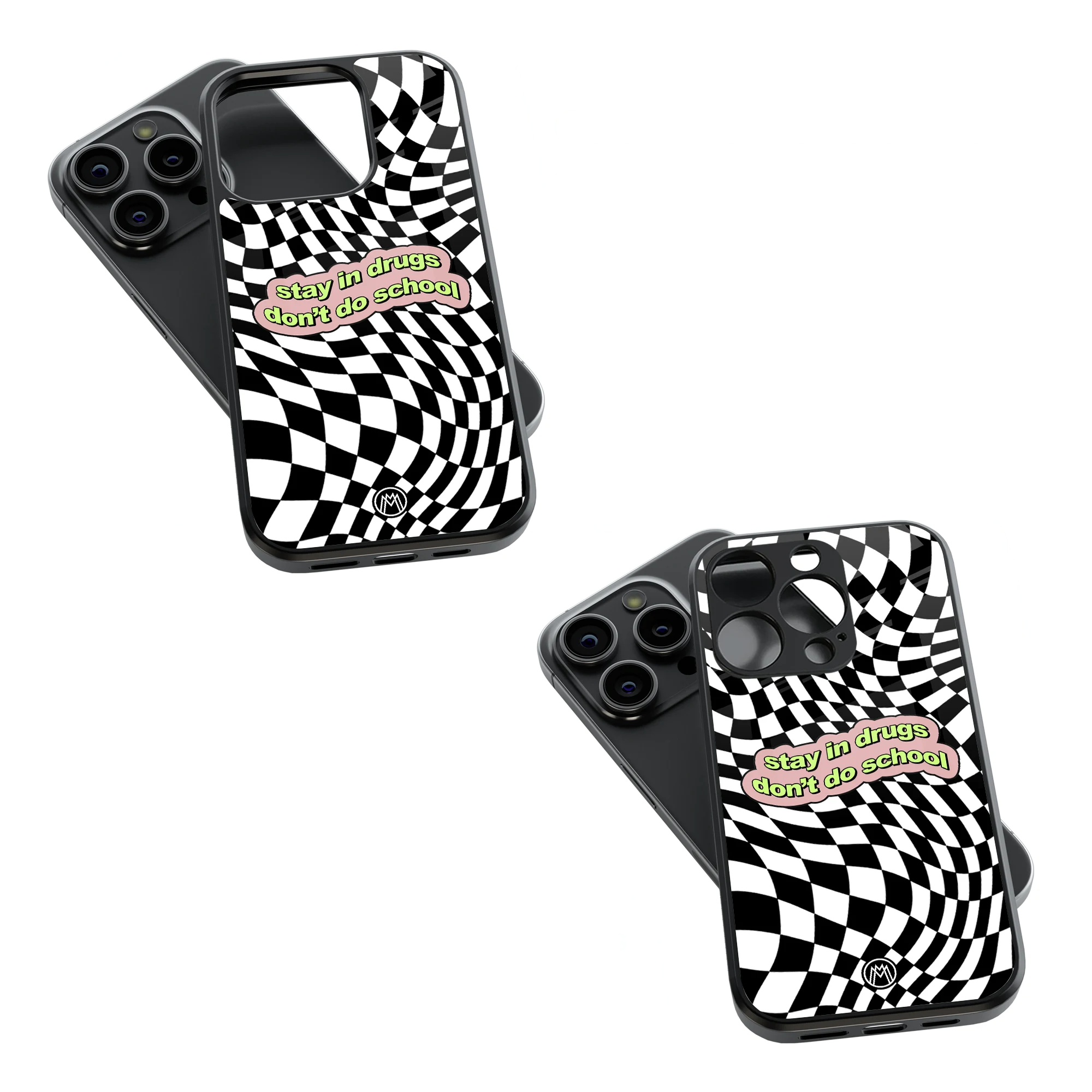 Trendy Glass Back Mobile Case for iPhone, Samsung, Redmi, OnePlus, Google Pixel, Motorola