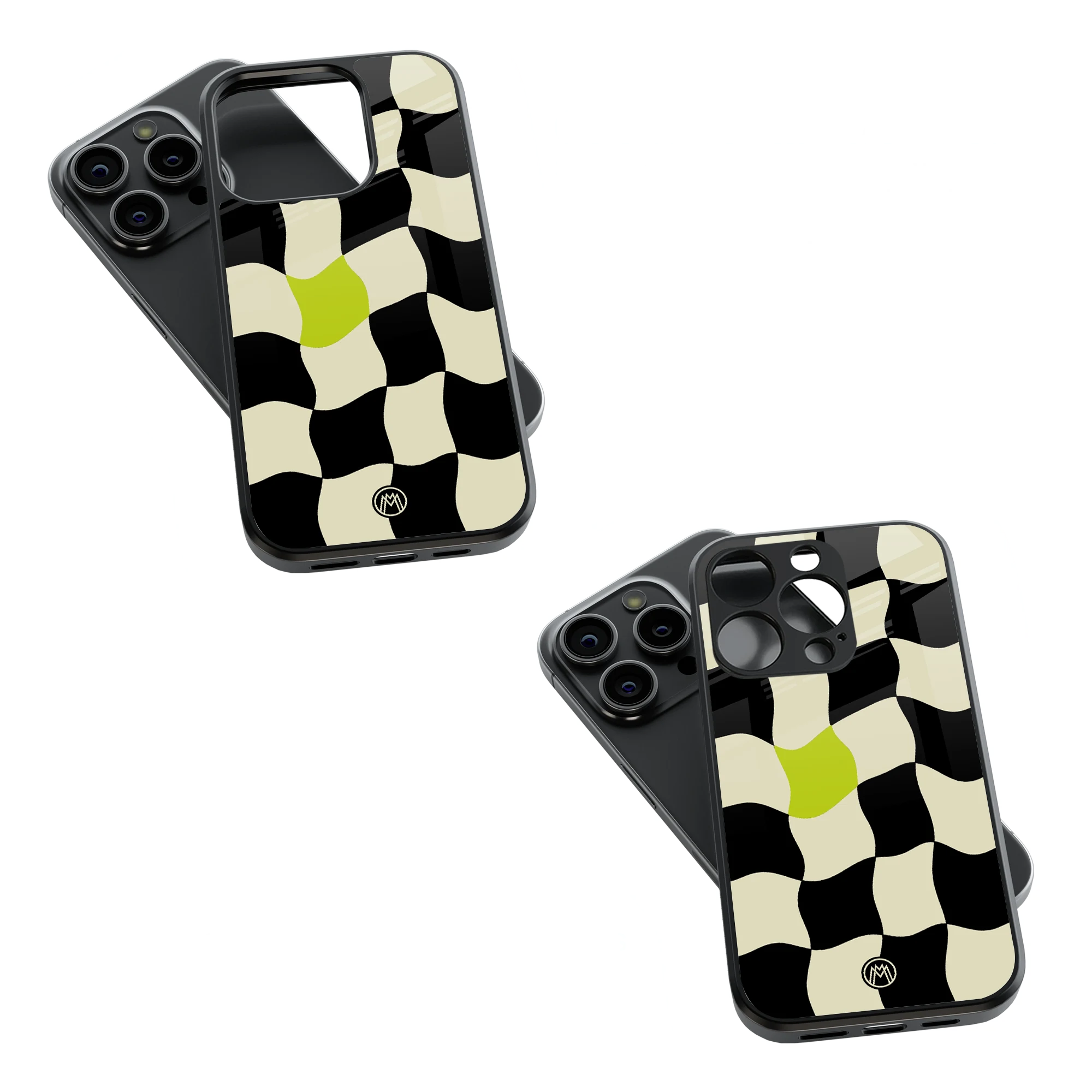 Trendy Glass Back Mobile Case for iPhone, Samsung, Redmi, OnePlus, Google Pixel, Motorola