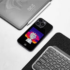 trippy rick sanchez back phone cover | glass case for nothing phone 2