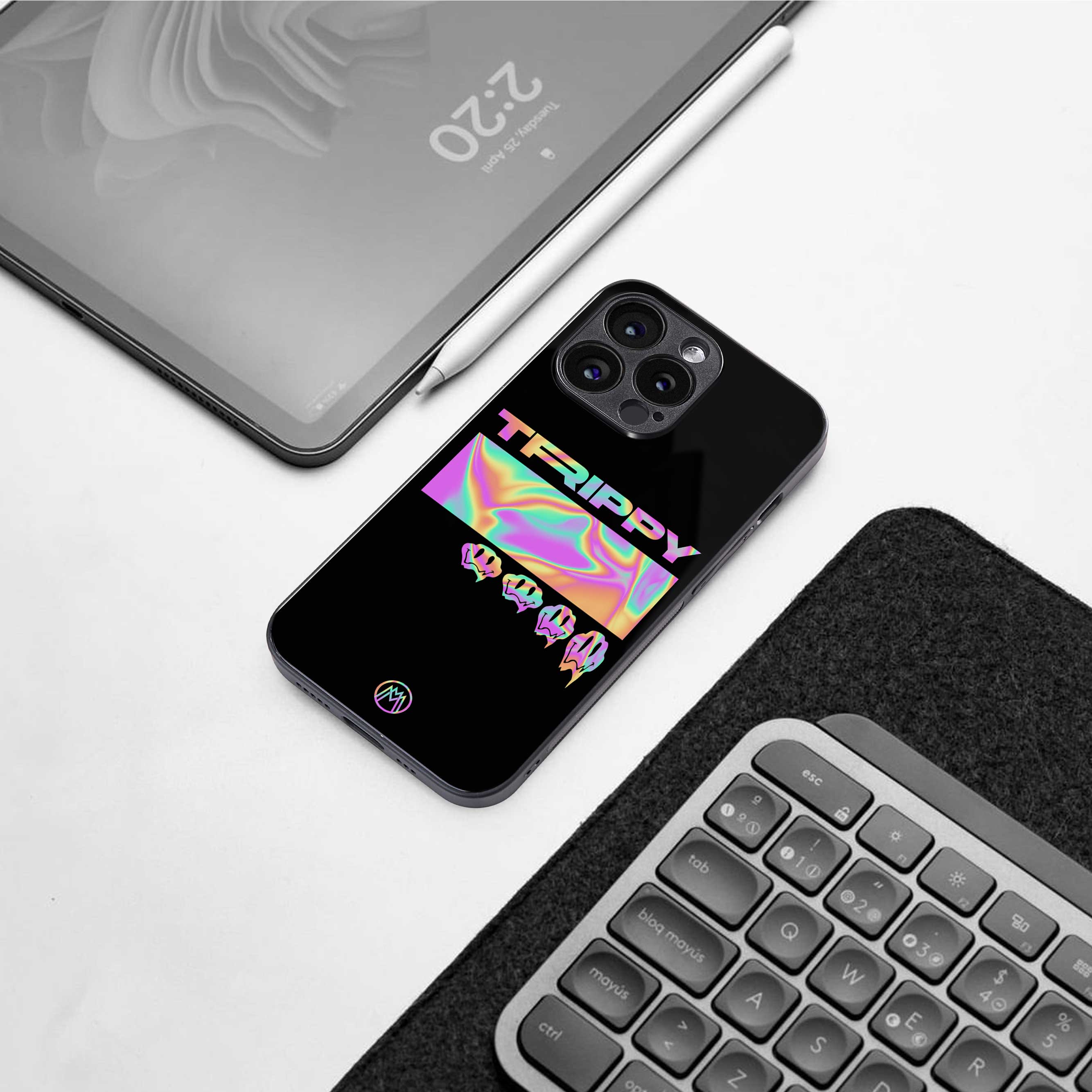 trippy trippy back phone cover | glass case for nothing phone 2
