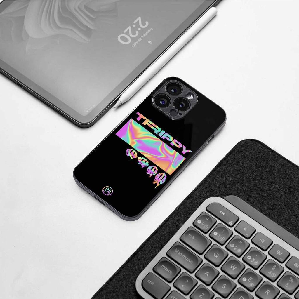 trippy trippy back phone cover | glass case for nothing phone 1