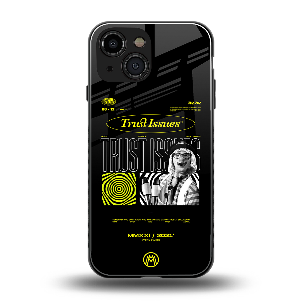 trust issues back phone cover | glass case for iphone 13 mini