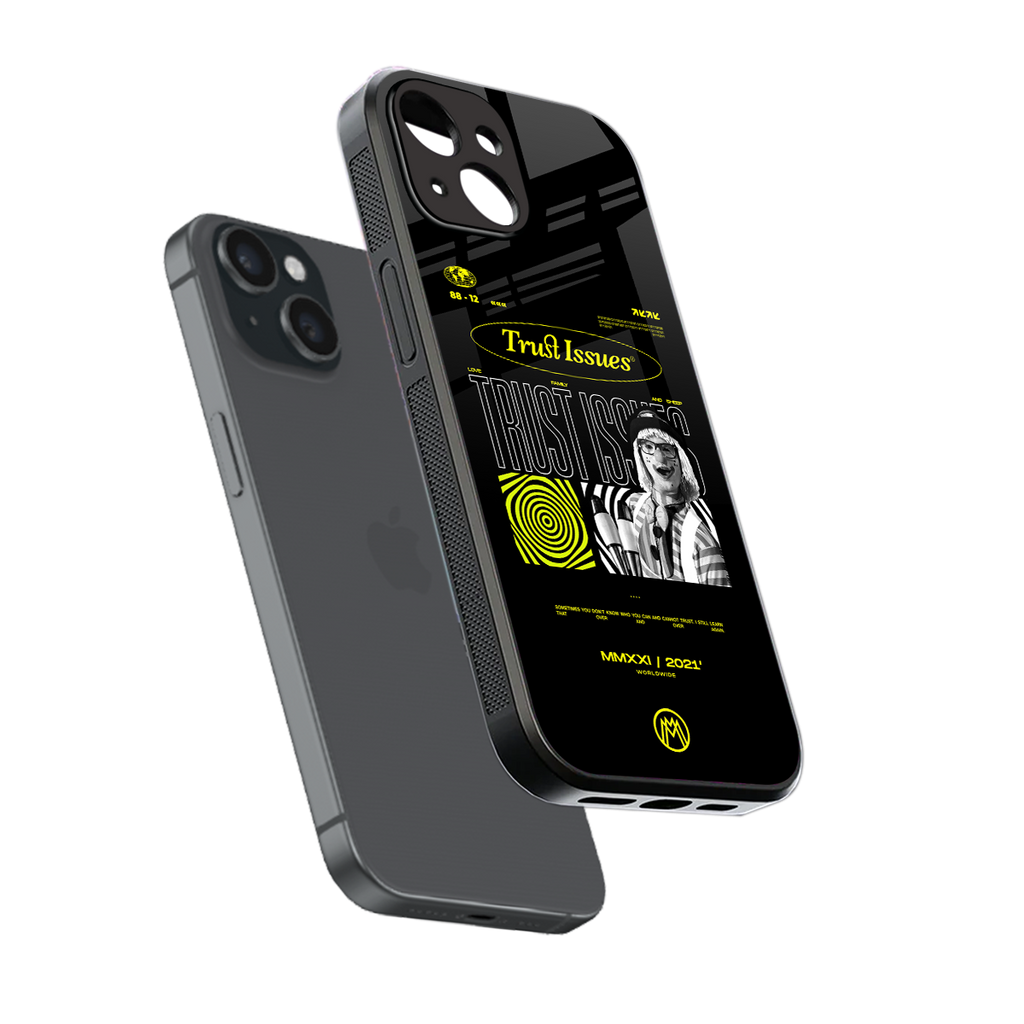 trust issues back phone cover | glass case for iphone 13 mini