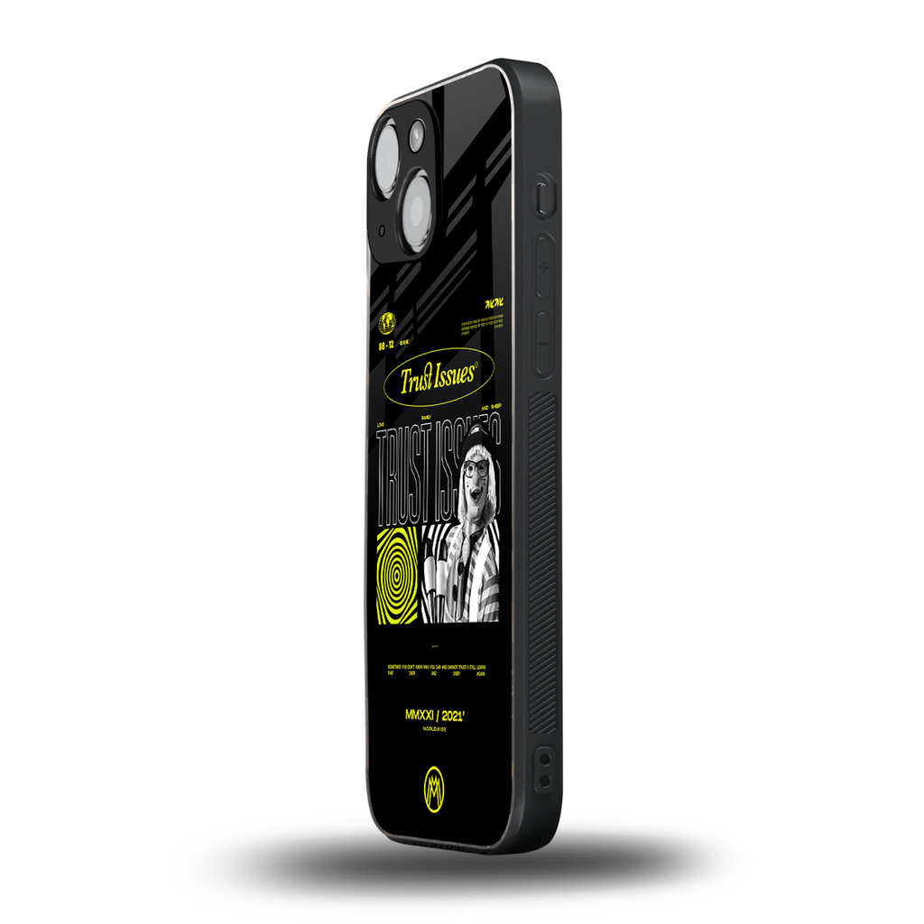 trust issues back phone cover | glass case for iphone 13 mini