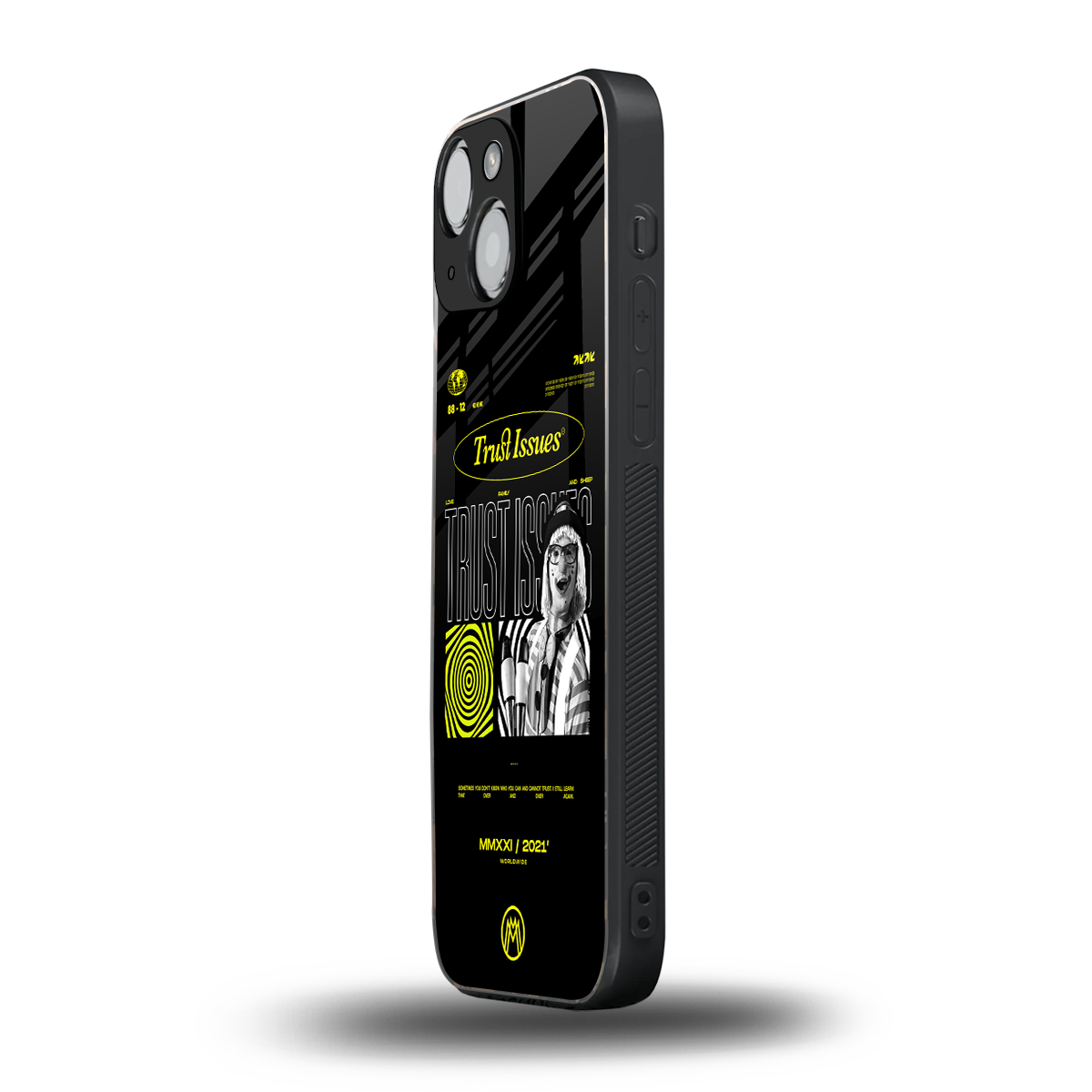 trust issues back phone cover | glass case for iphone 13 mini