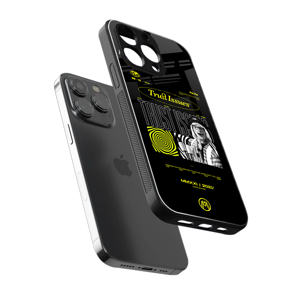 trust issues back phone cover | glass case for iphone 13 pro
