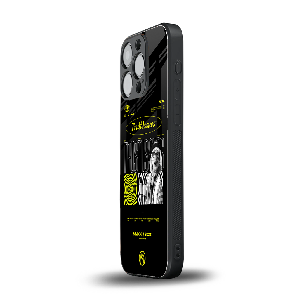 trust issues back phone cover | glass case for iphone 13 pro