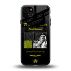 trust issues back phone cover | glass case for iphone 15 plus