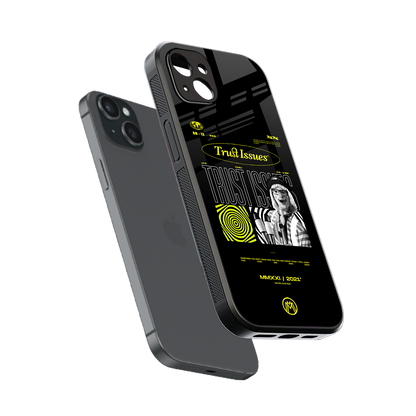 trust issues back phone cover | glass case for iphone 14 plus