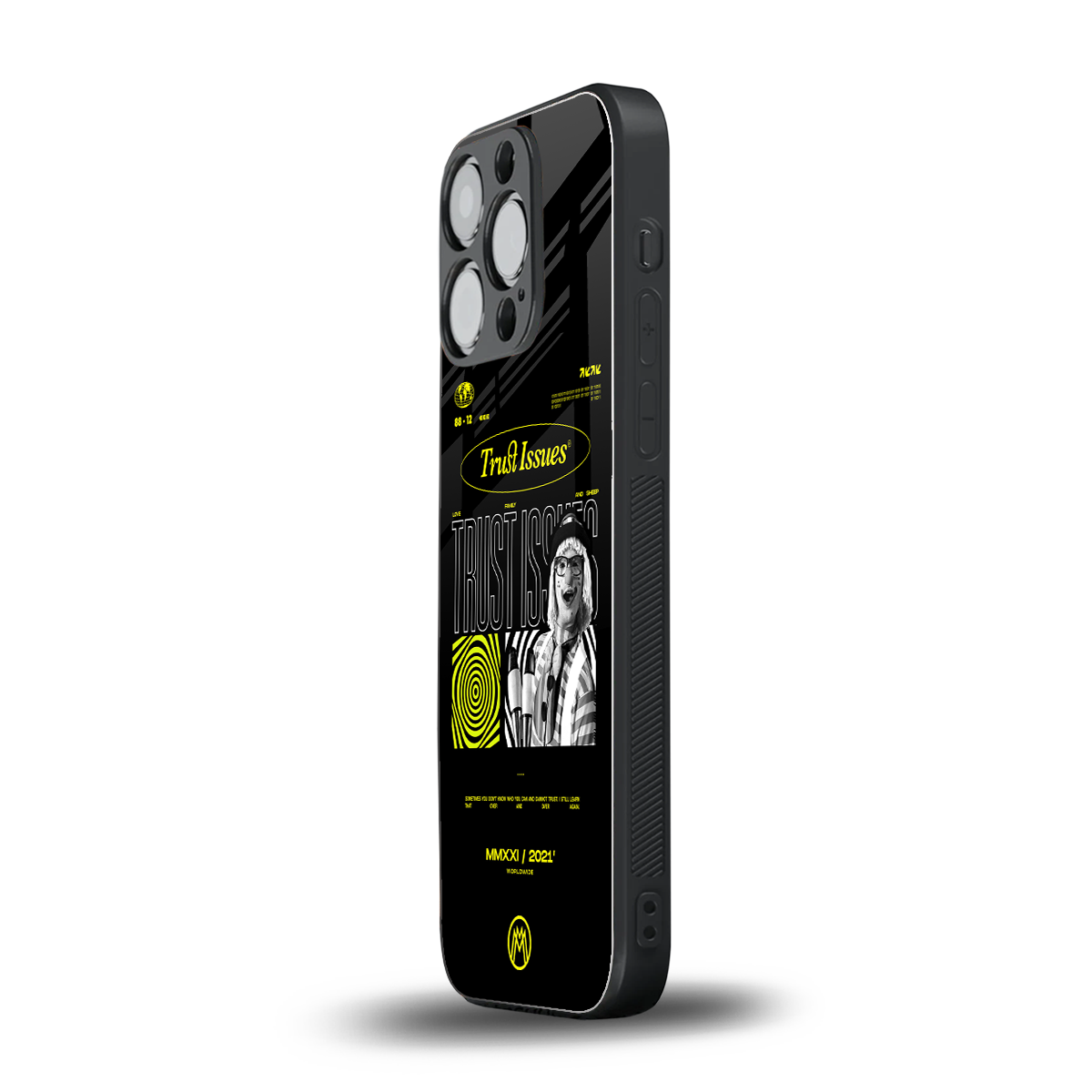 trust issues back phone cover | glass case for iphone 15 pro