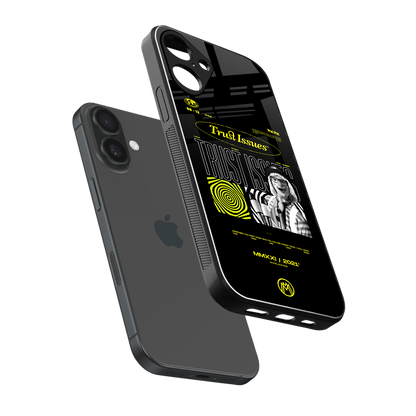 trust issues back phone cover | glass case for iphone 16 plus