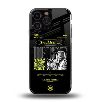 trust issues back phone cover | glass case for iphone 16 pro max
