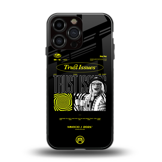 trust issues back phone cover | glass case for iphone 16 pro max