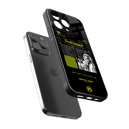 trust issues back phone cover | glass case for iphone 16 pro max
