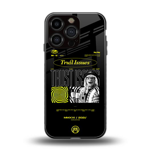 trust issues back phone cover | glass case for iphone 16 pro