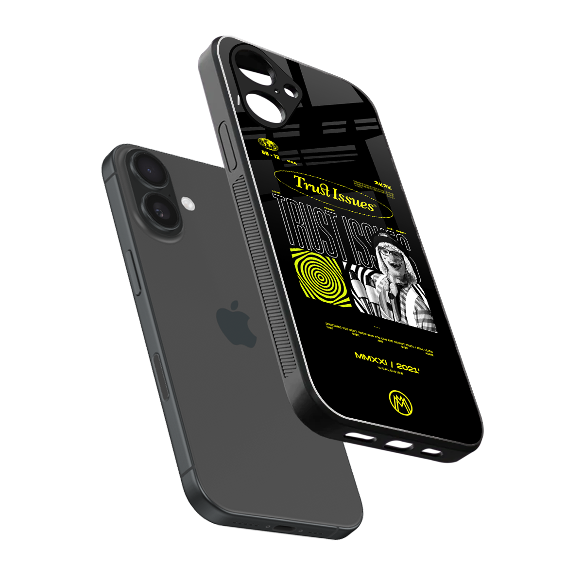 trust issues back phone cover | glass case for iphone 16