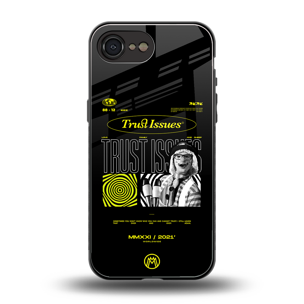 trust issues back phone cover | glass case for iphone 16e