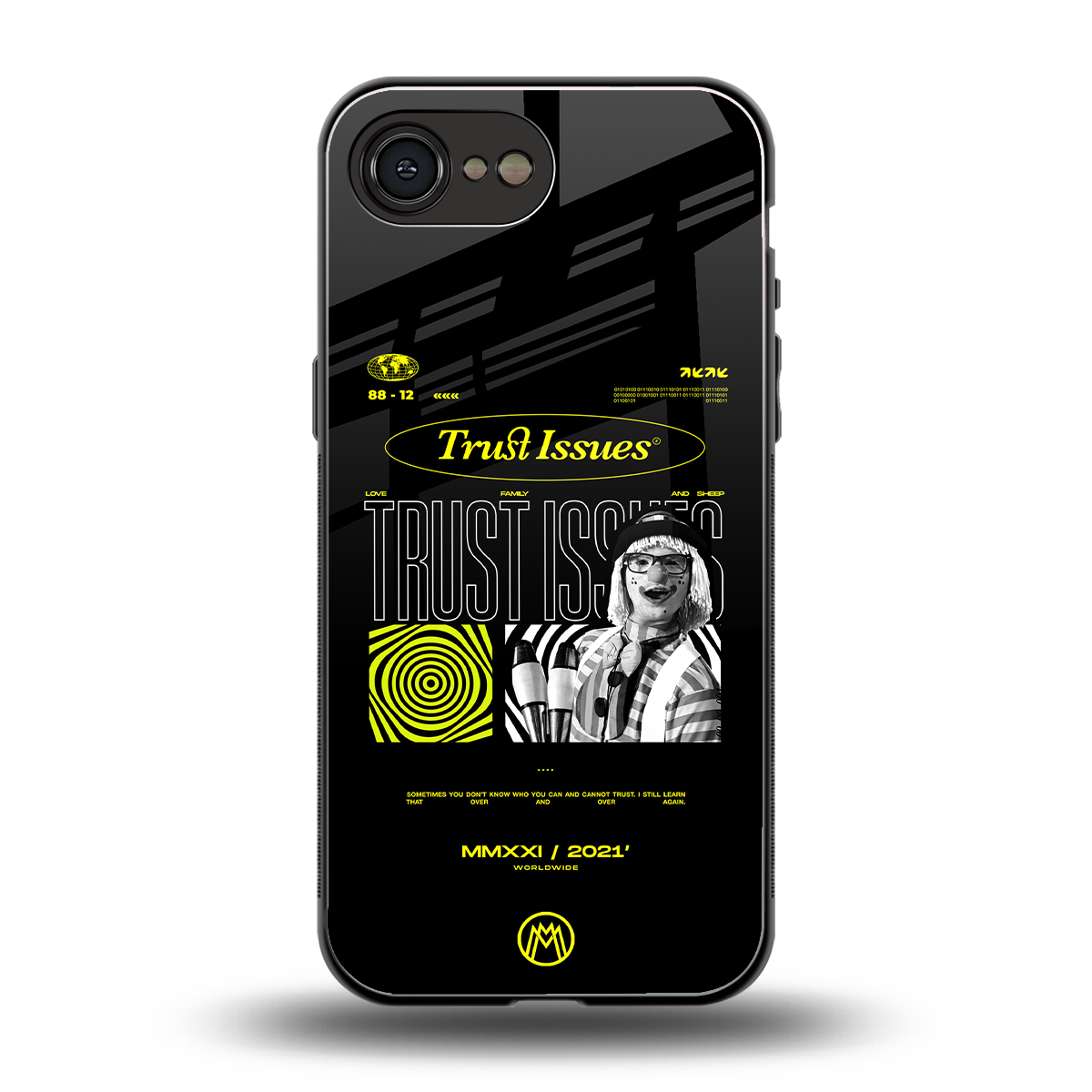 trust issues back phone cover | glass case for iphone 16e