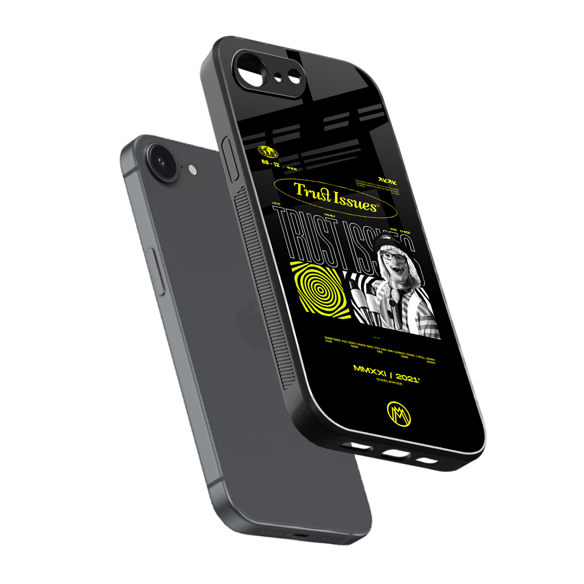 trust issues back phone cover | glass case for iphone 16e