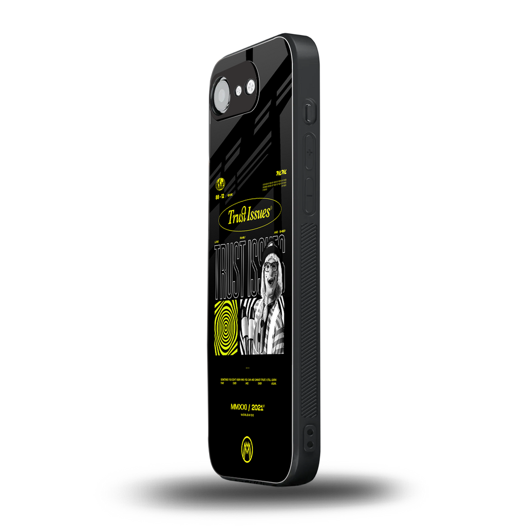 trust issues back phone cover | glass case for iphone 16e
