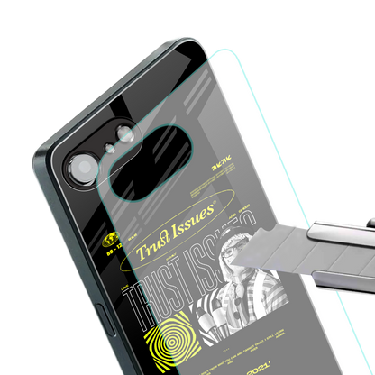 trust issues back phone cover | glass case for iphone 16e