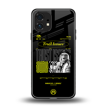 trust issues back phone cover | glass case for nothing phone 1