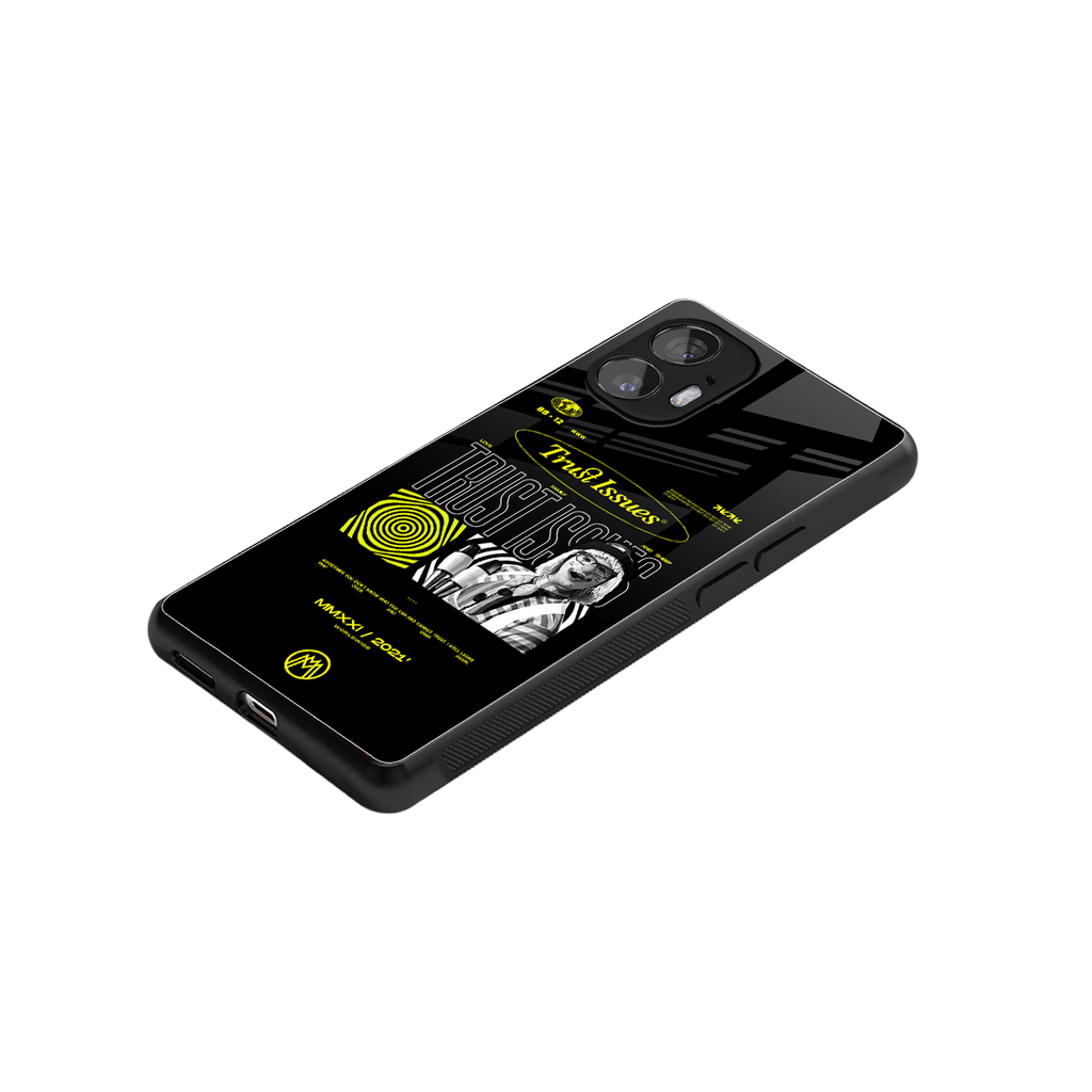 trust issues back phone cover | glass case for nothing phone 2