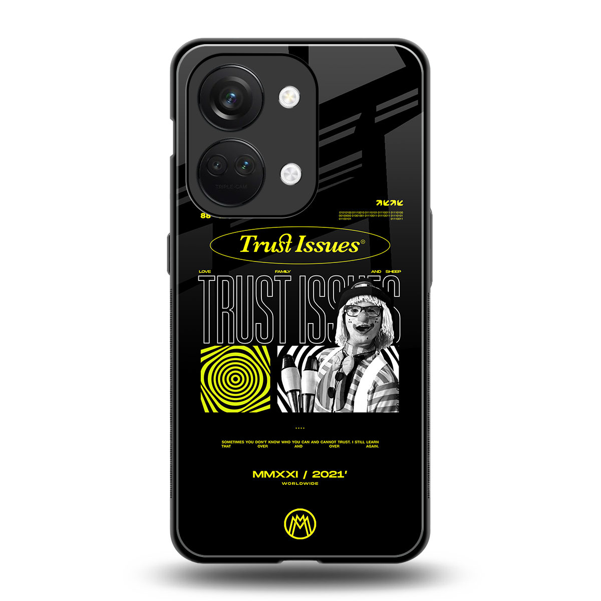 trust issues back phone cover | glass case for oneplus nord 3