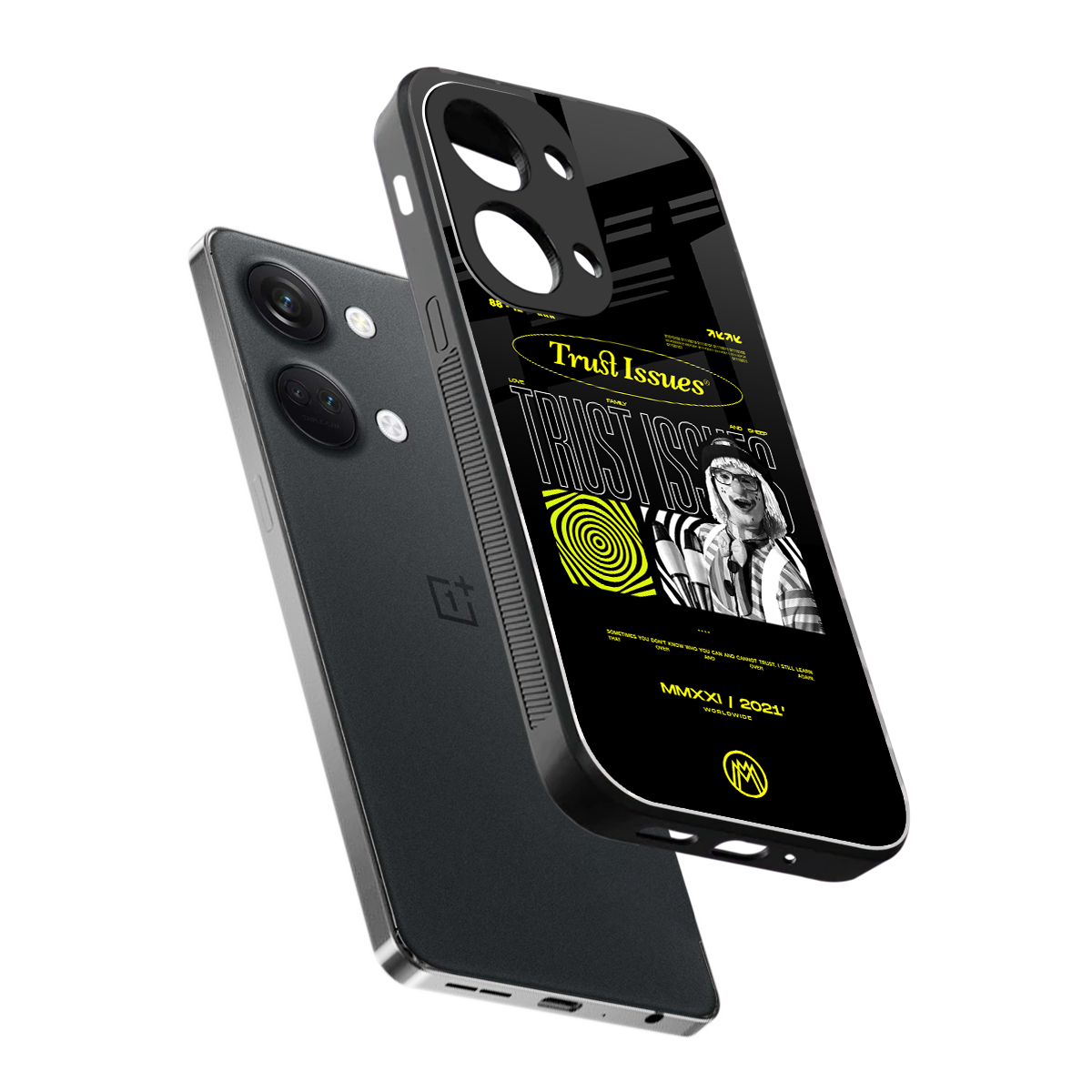trust issues back phone cover | glass case for oneplus nord 3