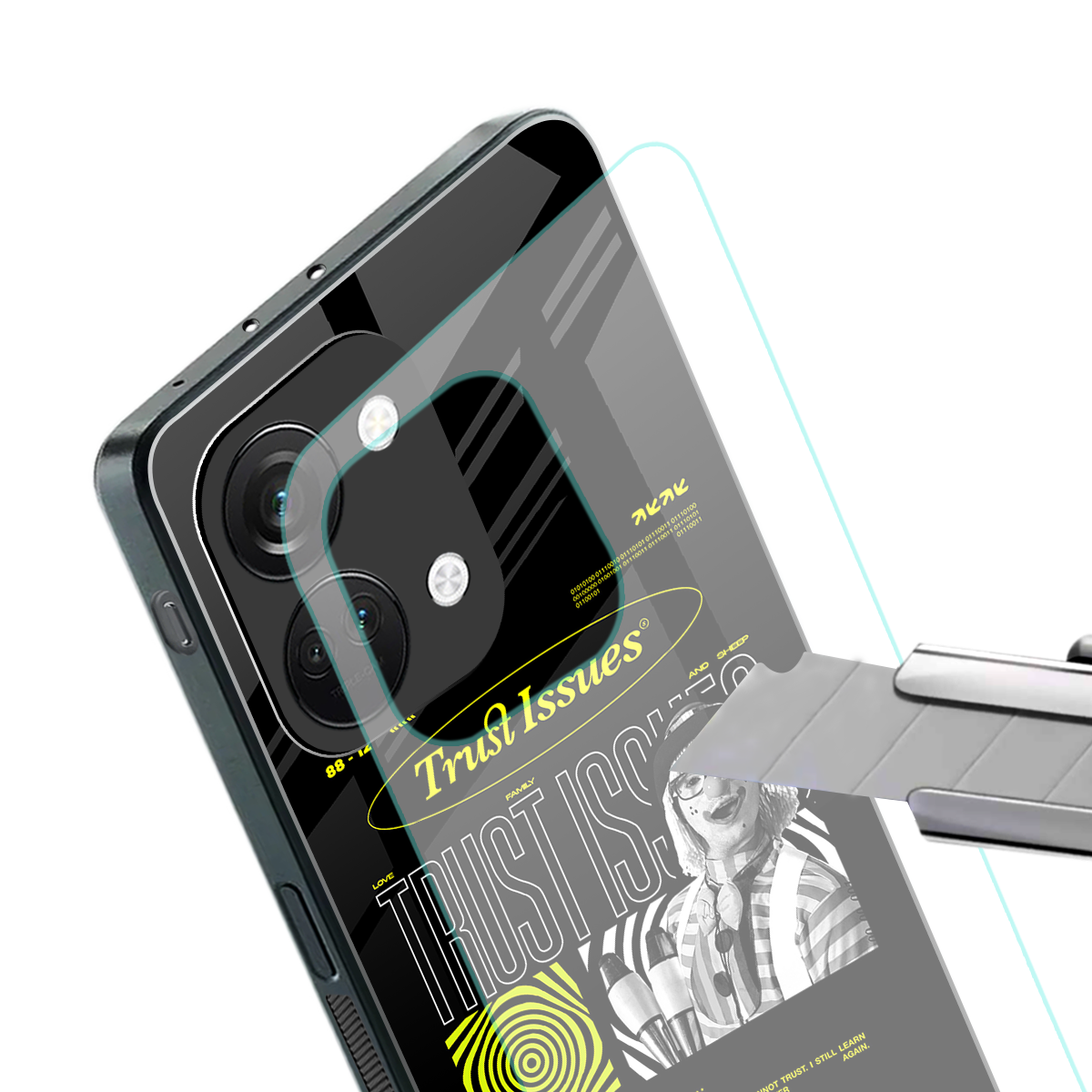 trust issues back phone cover | glass case for oneplus nord 3