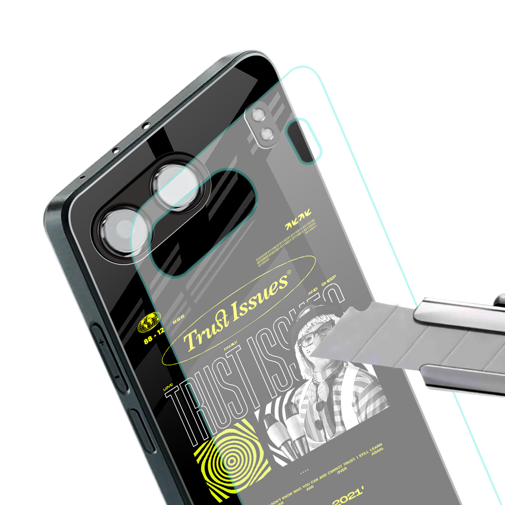 trust issues back phone cover | glass case for oneplus nord 4