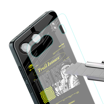 trust issues back phone cover | glass case for oneplus nord 4