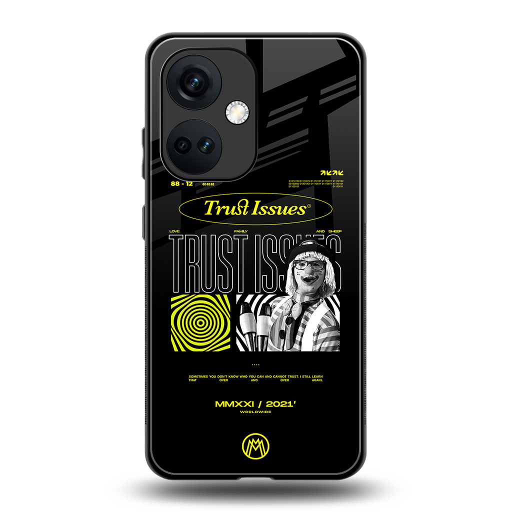 trust issues back phone cover | glass case for oneplus nord ce 3