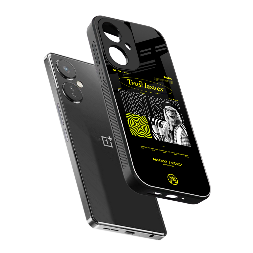 trust issues back phone cover | glass case for oneplus nord ce 3
