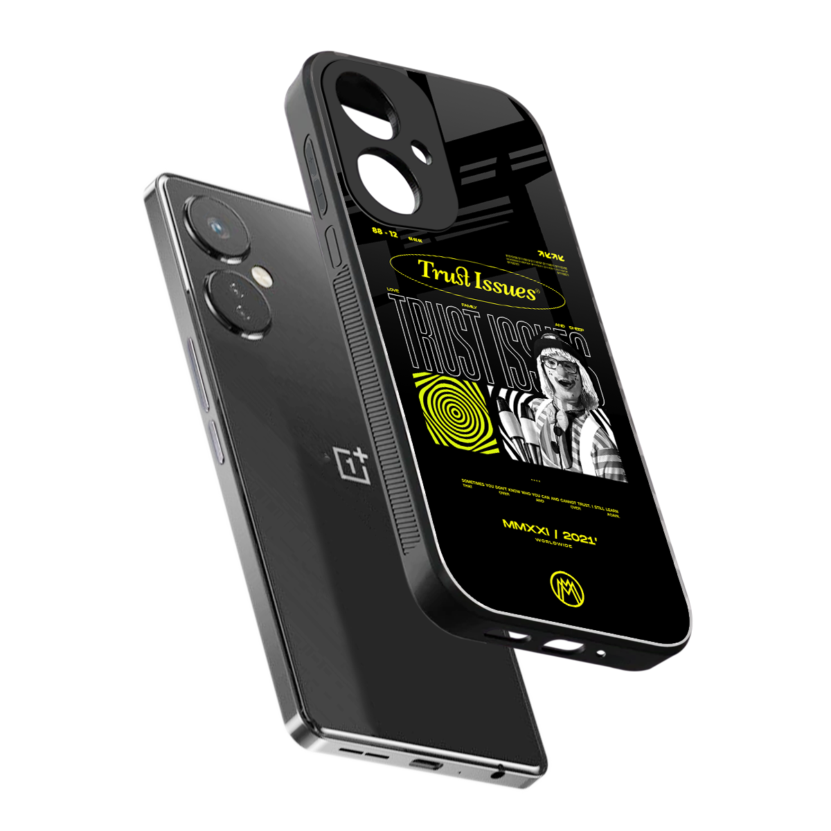 trust issues back phone cover | glass case for oneplus nord ce 3