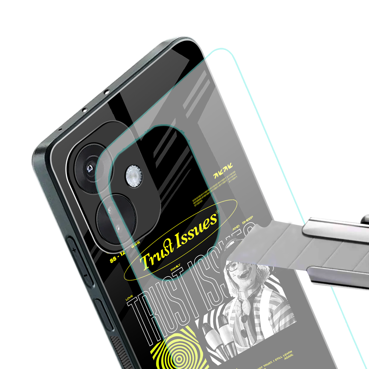 trust issues back phone cover | glass case for oneplus nord ce 3