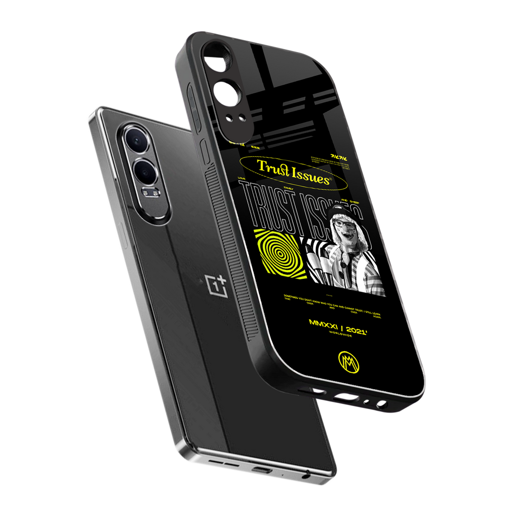 trust issues back phone cover | glass case for oneplus nord ce 4 lite