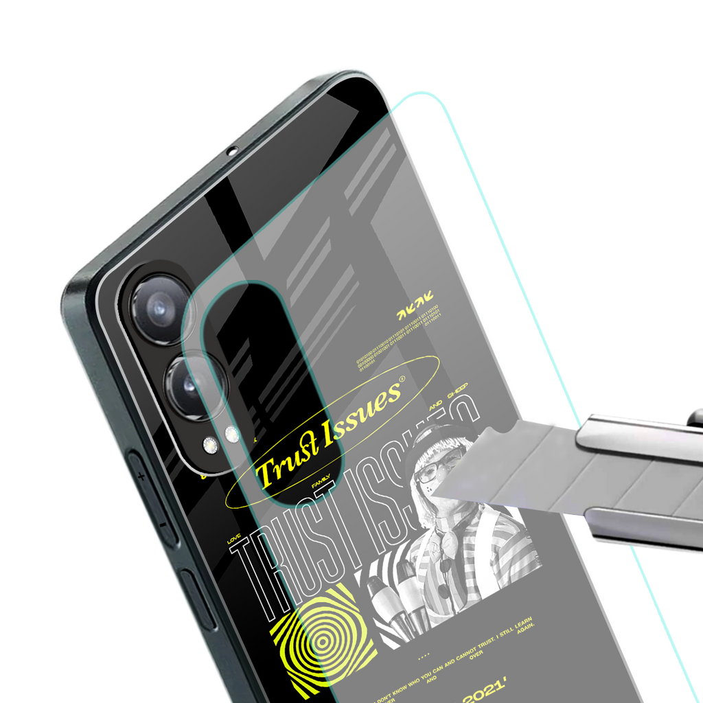 trust issues back phone cover | glass case for oneplus nord ce 4 lite