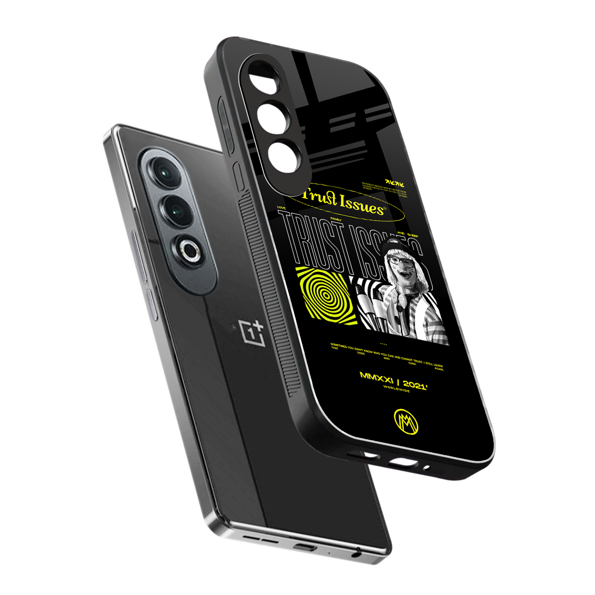 trust issues back phone cover | glass case for oneplus nord ce 4