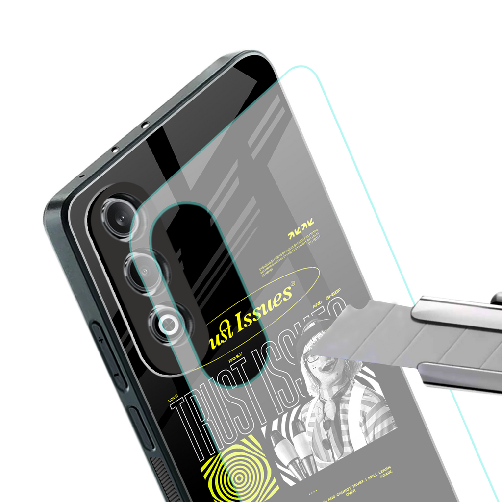 trust issues back phone cover | glass case for oneplus nord ce 4