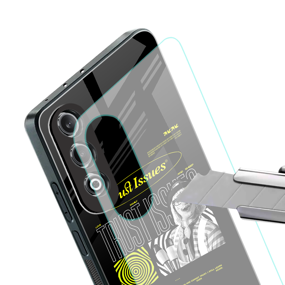 trust issues back phone cover | glass case for oneplus nord ce 4