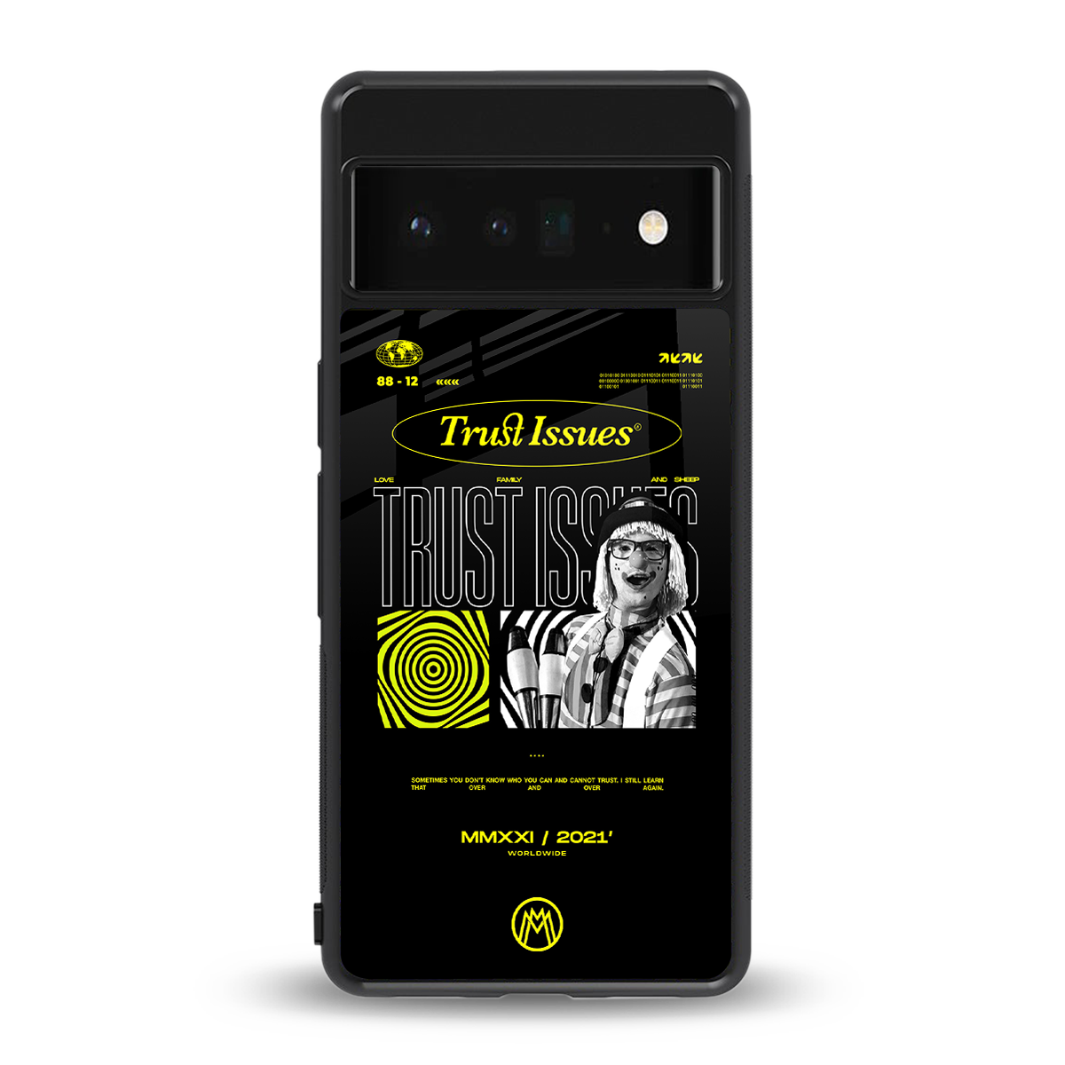 trust issues back phone cover | glass case for google pixel 6 pro