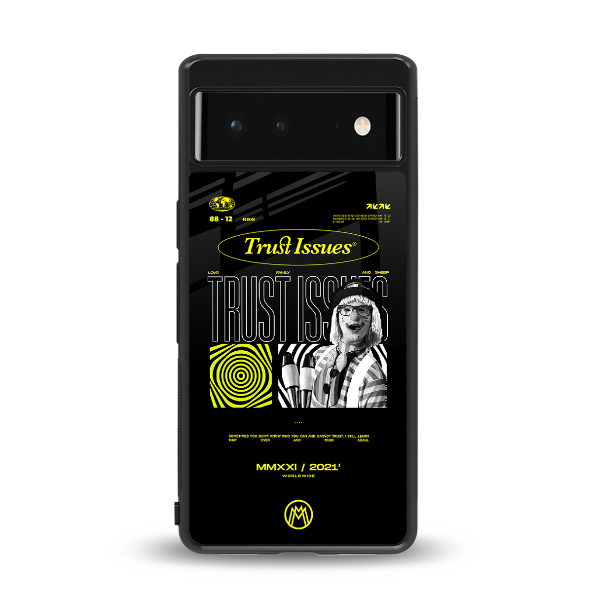 trust issues back phone cover | glass case for google pixel 6