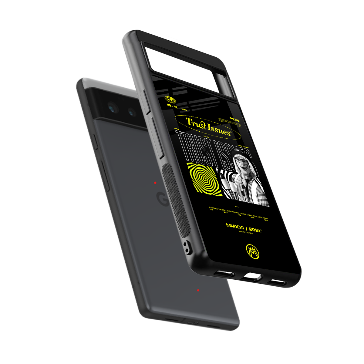 trust issues back phone cover | glass case for Google Pixel 6A