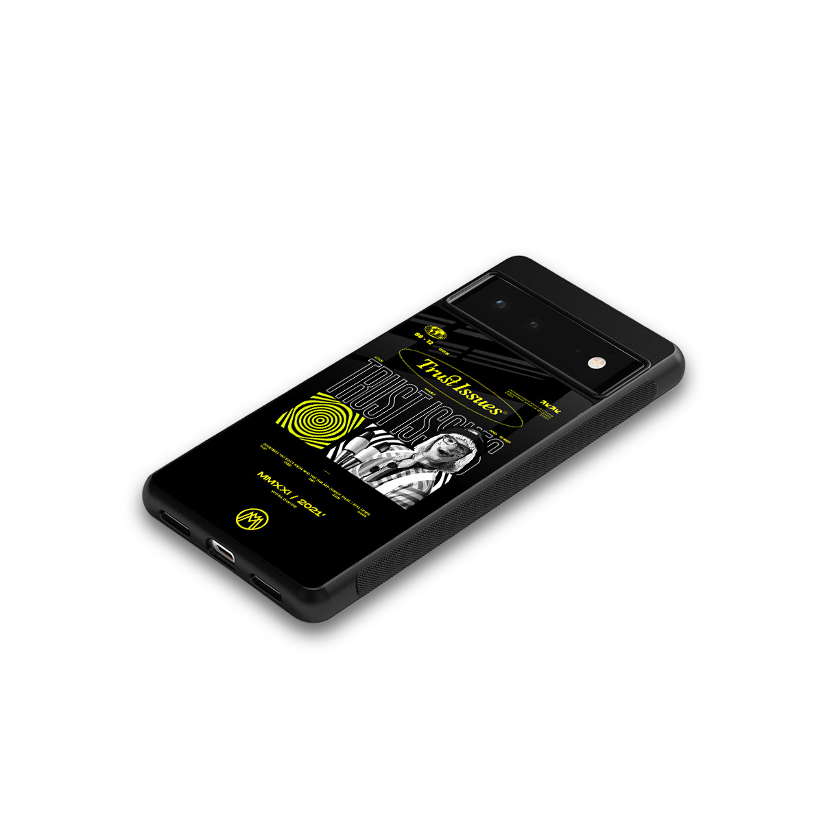 trust issues back phone cover | glass case for Google Pixel 6A